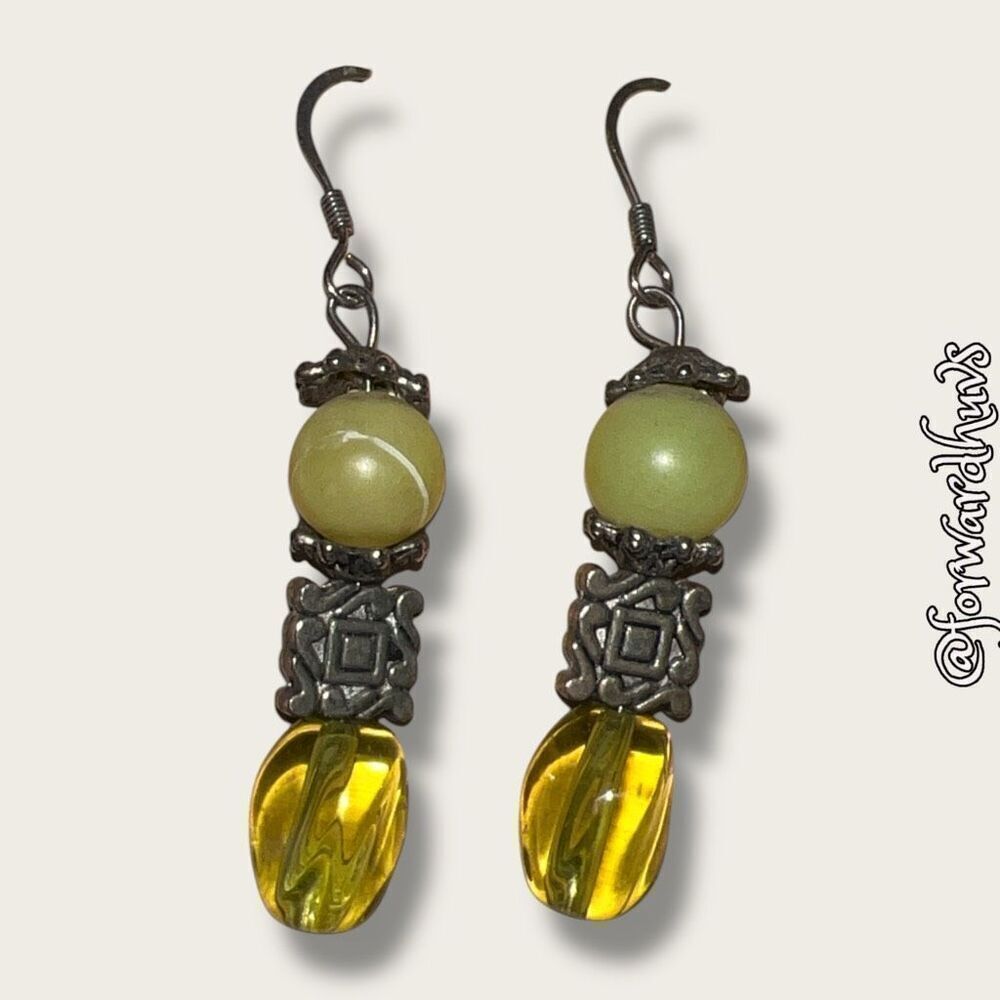 Bundle Sale 3 for $15 | Handcrafted Glass and Metal Dangle Earrings